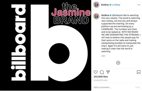 Tekashi 6ix9ine Slams Billboard: They Get Paid For #1s & Manipulate The Charts! - theJasmineBRAND