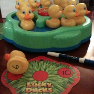 I repurposed a Lucky Ducks game into a math game. I each duck and put clear contact paper on the ...