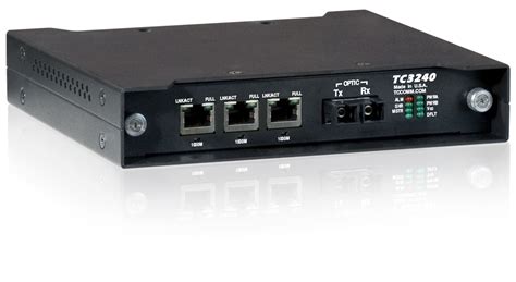 3-Port Fiber Optic Ethernet Media Converter Switch - TC3240 - TC Communications