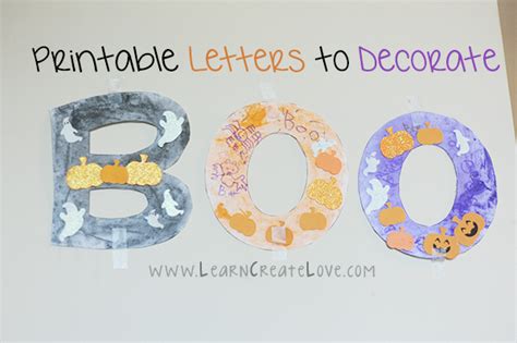 BOO Printable Letters