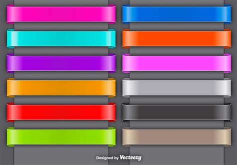 Set Of Colorful Vector Ribbons 123599 Vector Art at Vecteezy