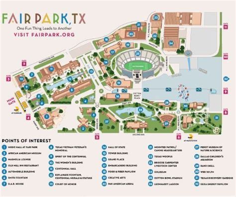 Fair Park Parking Map