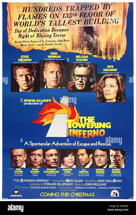 The Towering Inferno - Original movie poster Stock Photo - Alamy