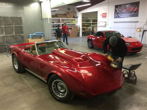 Candy Apple red Corvette paint job, looking good! #collision paint and body repair shop Tulsa ...
