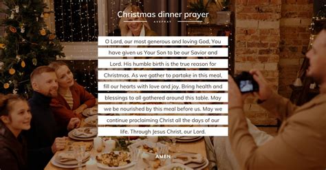 Christmas dinner prayer