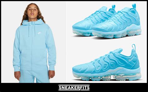 Nike Air VaporMax Plus Blue Chill Club Fleece Clothing Match