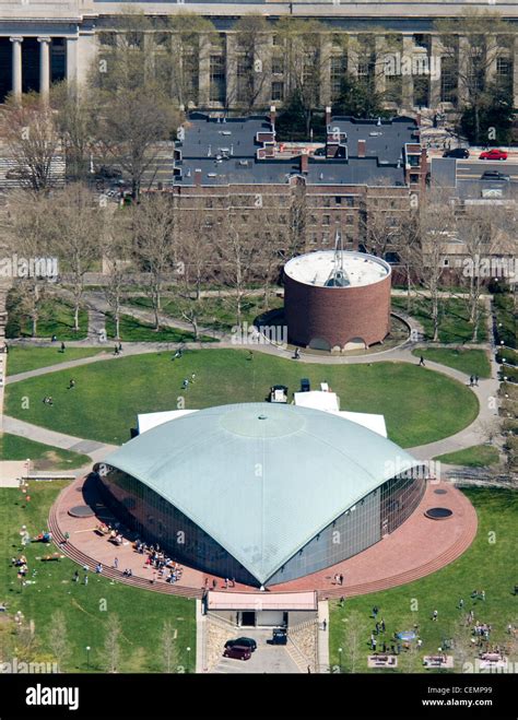 Aerial view of the MIT campus with Chapel and Kresge Auditorium Stock ...