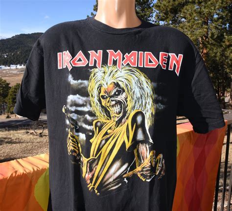 Vintage 00s IRON MAIDEN T-shirt Heavy Metal Band Black Tee Large - Etsy | Iron maiden t shirt ...