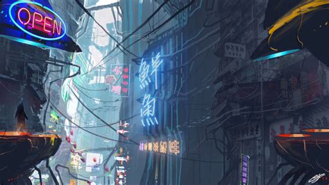 Cyberpunk City/The Chase by YakovlevArt on Newgrounds