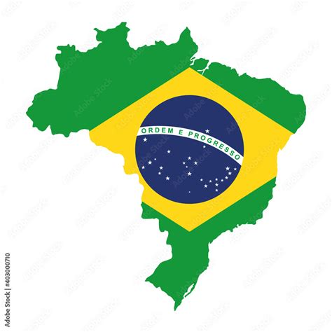 vector map flag of Brazil isolated on white background Stock Vector ...