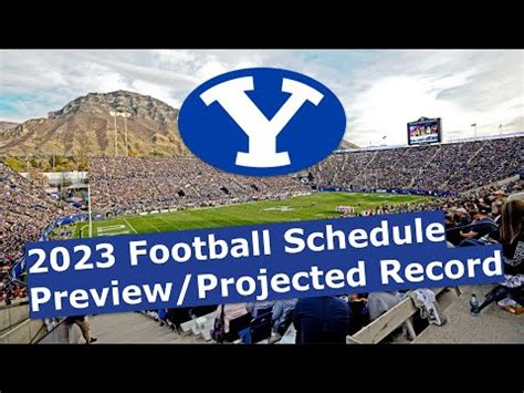 BYU Cougars 2023 Football Schedule Preview/Projected Record - YouTube