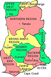 Republic of Ghana --- Ghana's Regions, Capitals and Cities