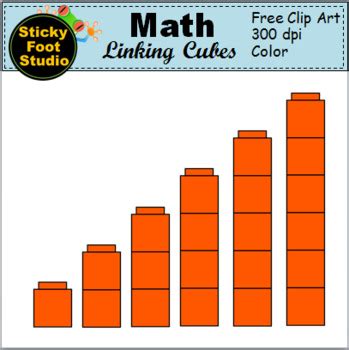Math Linking Cubes Clip Art by Sticky Foot Studio | TPT