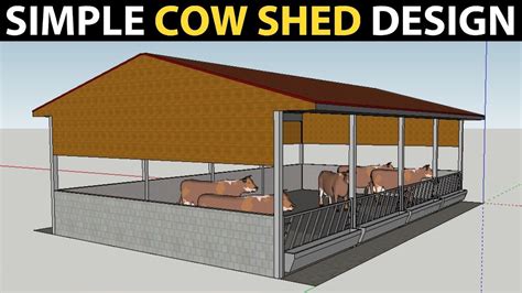 Simple Cow Shed Design for 10 Cows