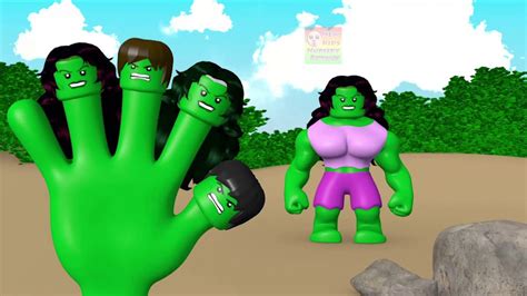 Hulk 3D Finger Family Nursery Rhyme - YouTube