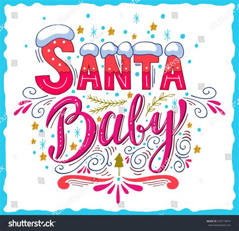 Santa Baby Quote Christmas Retro Poster Stock Vector (Royalty Free ...