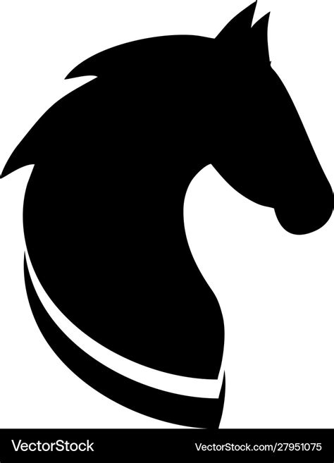 Black head horse icon Royalty Free Vector Image