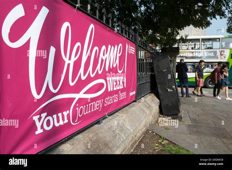 Campus Map signs on pavement outside Manchester Metropolitan University ...