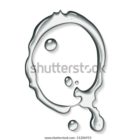 Vector Water Letter Stock Vector (Royalty Free) 51206953