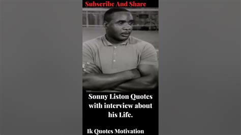 Sonny Liston Quotes with interview about his Life. - YouTube