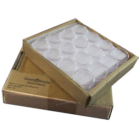 Guardhouse Round Coin Capsules - Silver Rounds (39mm) Size Direct fit 50ct box