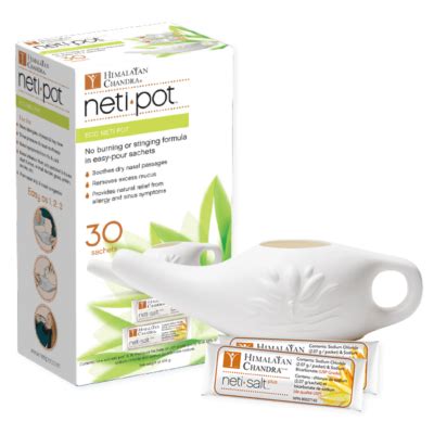 Eco Neti Pot with 30 Neti Salt sachets - Himalayan Chandra Neti Pot