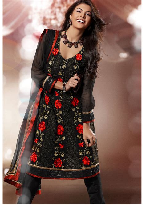 Jacqueline Fernandez in Latest Design Party Wear Salwar Kameez., Salwar ...