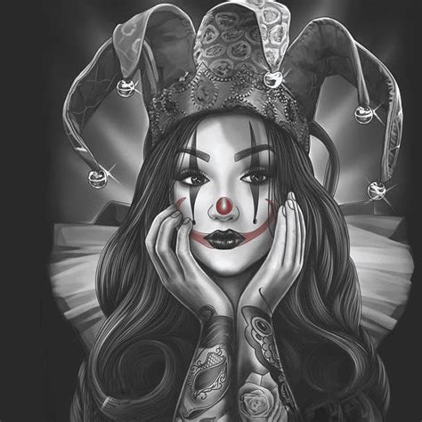 Clown Girls Chicano Drawings Lowrider Art Chicano Art Tattoos – NBKomputer