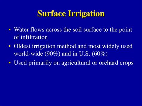 PPT - Surface Irrigation PowerPoint Presentation - ID:308210