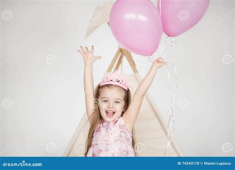 Excited Kid Celebrating Her Birthday Stock Photo - Image of cheerful ...