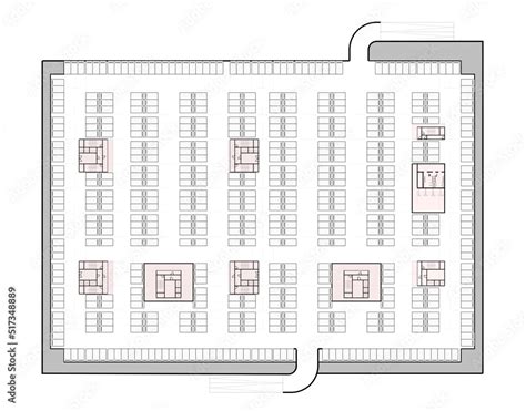 Stockillustratie 2d conceptual architectural drawing of a closed ...