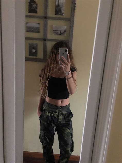 Camo pants and black crop top