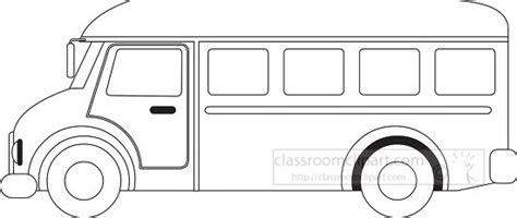 Transportation Outline Clipart-mini bus printable black outline clipart