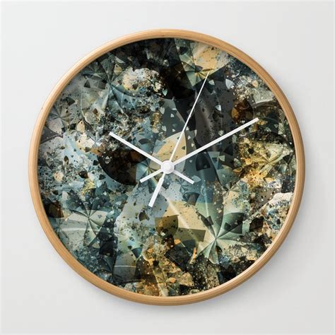 Shattered Crystal Wall Clock by Eric Pauker | Society6