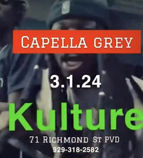 CAPELLA GREY LIVE AT KULTURE, Kulture, Providence, March 1 to March 2 | AllEvents.in