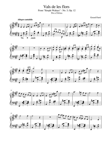 Waltz of the Flowers Sheet music for Piano (Solo) | Musescore.com