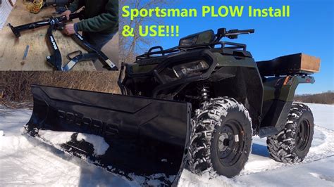 2021 Polaris Sportsman Plow Assembly, Install & Use - YouTube