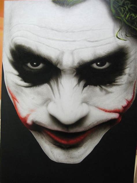 Heath Ledger Joker Painting at PaintingValley.com | Explore collection of Heath Ledger Joker ...