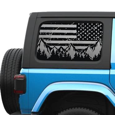 Jeep Wrangler JL & Jeep Gladiator Window Graphic Decals