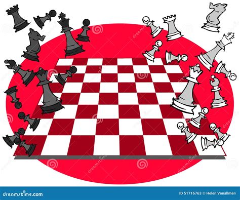 Chess game, cartoon stock vector. Illustration of player - 51716763