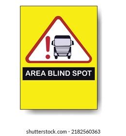 Blind Spot Warning Sign Symbol Sticker Stock Vector (Royalty Free ...