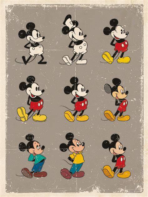 Mickey Mouse (Evolution) Canvas Print | The Art Group