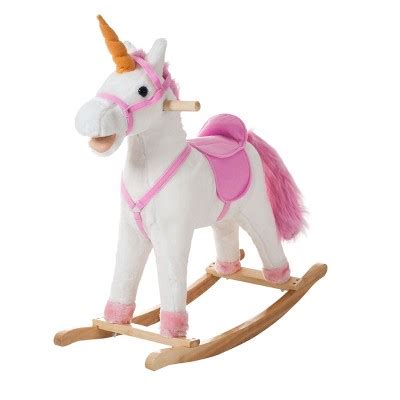 Toy Time Kids' Rocking Unicorn Ride-on Horse Toy - Pink/white : Target