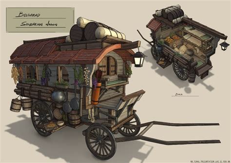 ArtStation - Belgariad - Sendarian Wagon, Lai Si Min | Obras de arte de fantasía, Ciudad ...