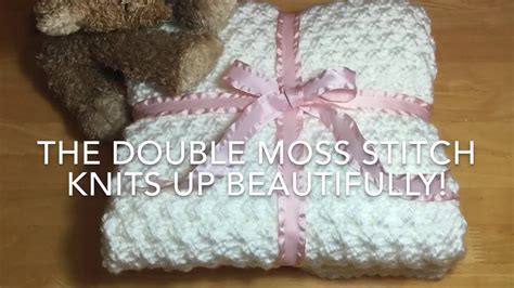 HOW TO KNIT - BEAUTIFUL MOSS STITCH BABY BLANKET - SUPER EASY FOR BEGINNERS - YouTube