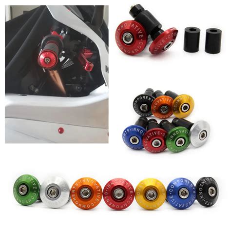 Motorcycle Dirt Bike Accessories 22mm 7/8'' Orange CNC Aluminum Handlebar Grips Bar End Slider ...