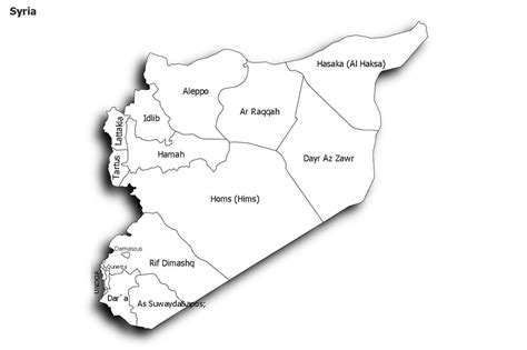 Printable Syria Map Provinces – Free download and print for you.