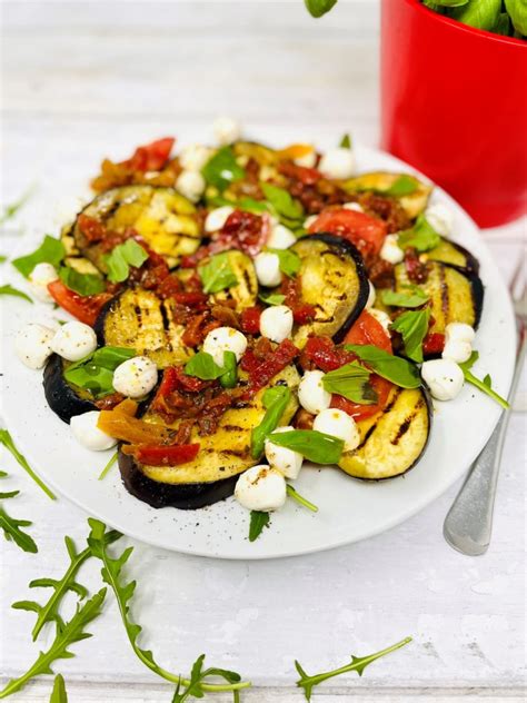 Grilled Eggplant Salad (Aubergine Salad Recipe) - Daisies & Pie