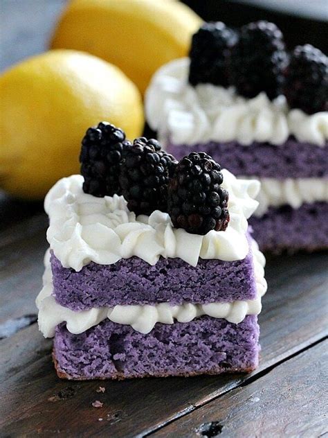 Purple Cake with Lemon Buttercream - Sweet and Savory Meals