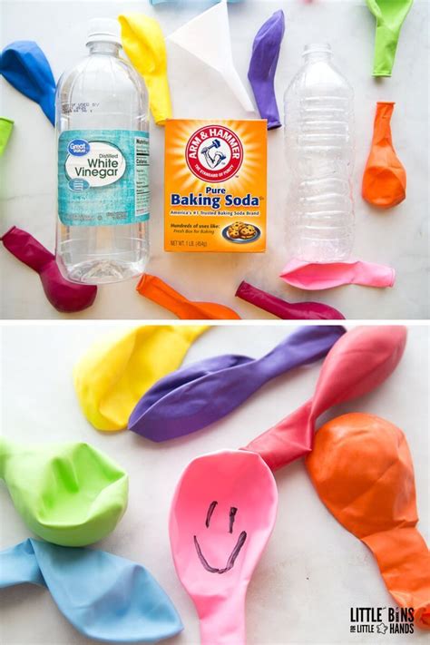 Baking Soda and Vinegar Balloon Experiment for Kids - Education | Baking soda experiments ...